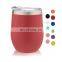 Double wall insulated private label custom logo egg glitter stainless steel wine 12 oz tumbler