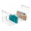 Clear Acrylic 5 Compartment Hanging Closet Storage Tray Divided Sections Cloth Storage Acrylic Bag Organizer