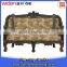 Country style latest living room wood frame sofa fabric design furniture love seat