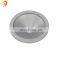 Metal filter element end caps for truck