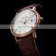 Utime Business Men's Watch Calendar Function Ultrathin Stainless Steel Case Genuine Leather Band Montre Homme U0002G