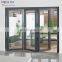 China made low price exterior clear glass commercial  folding door aluminum accordion door