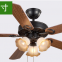 Retro Five Leaf Strong Wind Bedroom Lamp/Ceiling fan lamp/woodiness（Wechat:13510231336）