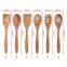 Wholesale bamboo wooden Acacia wooden cooking spoon sets/Bamoo utensil set