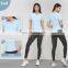 Loose Casual Fitness Sports T Shirts Wholesales Yoga Sportswear Plain Ribbed Short Sleeve Tops