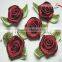 Satin ribbon handmade flowers