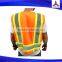 OEM service Unisex Breathable Adults Jackets yellow high visibility reflective safety vest