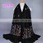 New Design Cotton Colorful Flower Embroidery Fashion Women Hijab