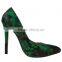 2014 Spring hot sexy high heel women guangzhou shoes factory with special design on material