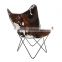 COW LEATHER BUTTERFLY CHAIR , NATURAL LEATHER BUTTERFLY CHAIR
