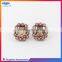 Best sale women's colorful crystal stud earrings wholesale eardrops