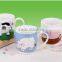 colorful flowers 2015 NEW ceramic mug, Pink crystalline glaze