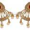 Indian Red Color Stunning Jhumki Style Polki Earring