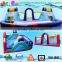 inflatable gym playground for kids, inflatable sport games kids playground combo with basketball hoops