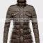 2015 winter women short padded parka fashion slim fit jacket with authentic raccon fur