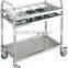 Hotel Air Restaurant And Public Place Stainless Steel Condiment Truck, Seasoning Trolley, Blending Car