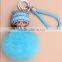 2016 Trendy Fashion Fur Keychain Super Big Fox Fur Ball Pendant 26 Letters Fur Ball Bags Pendant Keychain