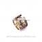 2015 china cheap wholesale fashion crystal statement ring multi layered antique gold ring