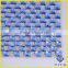 New fashion blue hot fix 8*8 glass crystal rhinestone sheet for bags