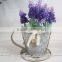 Cup and saucer Decorative metal flower pot