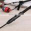 Hot sell personality zipper earphone with Mic factory price