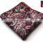 Men's Pocket Square Green Purple Paisley Checks