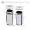 8 10 13 Gallon Infrared Touchless Dustbin Stainless Steel Waste bin bamboo trash bin SD-007