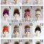Children Handmade New Design Baby Colourful Hats For Kids With Raccoon Fur Balls Knitted Baby Kids Hats