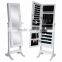 Hotsale floor jewelry organization cabinet with mirror