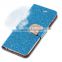 Luxury flip pu leather cover case for iphone6 Glitter Shining Diamond Bling PU Leather Flip Cover for iPhone 6 6 Plus