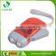 Energy saving ABS material 2 led hand crank dynamo flashlight