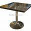 2014 hot sales restaurant table with chrome leg