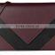 2016 HOT Design Fashion Lady Genuine Leather Envelope Clutch Bags With Color Matched Saffiano Leather Purse for Women