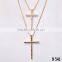 Fashionable Necklace Jewelry Gold Tassel Chain Gold Necklace With 3 Layers