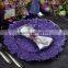 Cheap Elegant Restaurant and Home Decoration Purple Glass Wedding Charger Plate Wholesale