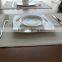 cream-colored cotton and linen rectangular placemat