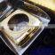 high quality mirror effect gold housing for apple watch, 24k real gold housing with shiny diamond for apple watch