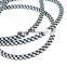 3M/10FT Black & White Cloth Braided Tweed Guitar Cable Cord