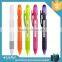 Bottom price most popular logo multi color plastic ballpoint pen