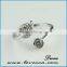 Hot sale high quality zircon stone shining finger silver ring jewelry