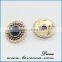 Wholesale fashion jewelry Crystal around gemstones charms brass stud earring jewelry supplies