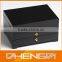 High quality custom made-in-china luxury black lacquered wooden pen collection box with drawer (ZDS-F002)