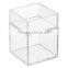 Clarity Cosmetic Organizer for Vanity Cabinet to Hold Makeup, Beauty Products - Set of 2, 4" x 4" x 6", Clear(MK-B-0207)