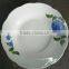 elegant fancy ceramic soup deep plates dinner palte with decal ,China supplier dishes