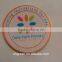 laser cut round taffeta woven labels for gloves