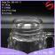 530ml embossed glass drinking jar with cap