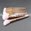 private label shaving makeup brush set 7pieces rose gold makeup brush foundation make up brush