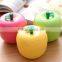 CY046 Apple Shape Plastic Fruit Forks Set with Stand Container Dessert Salad Forks for Kitchen Table Accessories