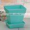 Square Flower Pot With Tray