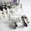 clear glass candle mason handle jar with candle tray and lid
